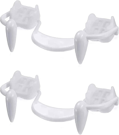 Retractable Vampire Teeth Realistic Telescopic Fangs Kit Scary Creepy Plastic Dress up Teeth Halloween Carnival Party Cosplay Decoration