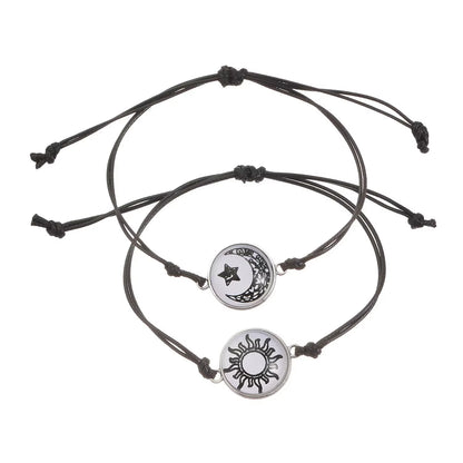 Sun & Moon Couple Bracelets (Set of 2) — Luminous, Adjustable