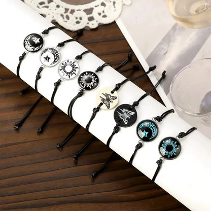 Sun & Moon Couple Bracelets (Set of 2) — Luminous, Adjustable