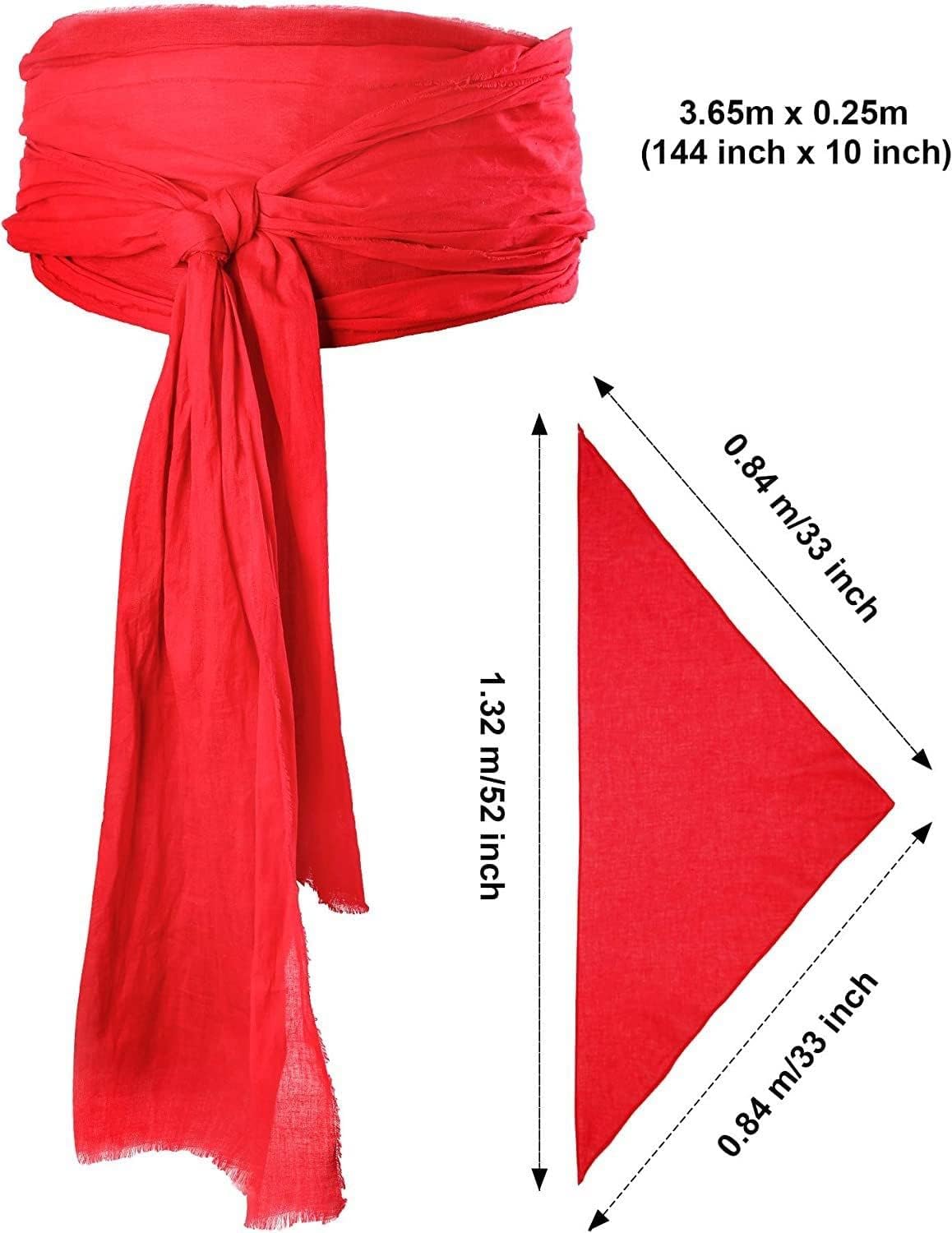 Pirate Costume Accessory Set — Bandana & Sash Belt