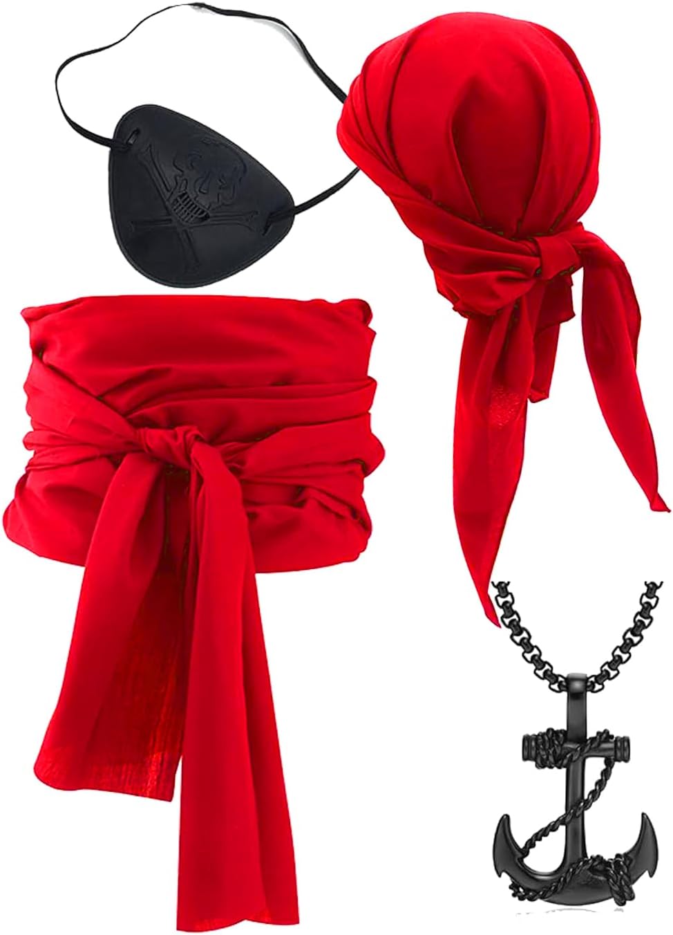 Pirate Costume Accessory Set — Bandana & Sash Belt