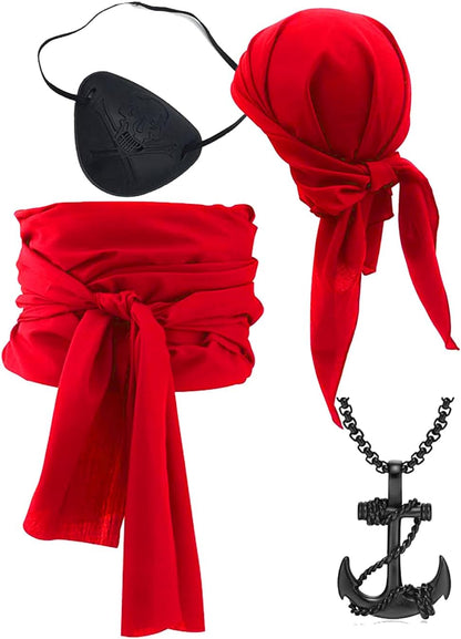 Pirate Costume Accessory Set — Bandana & Sash Belt