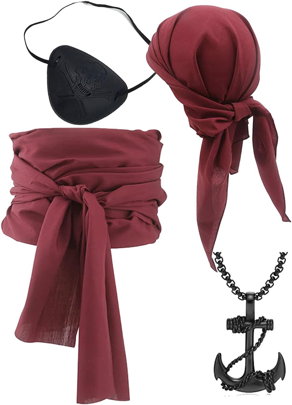 Pirate Costume Accessory Set — Bandana & Sash Belt