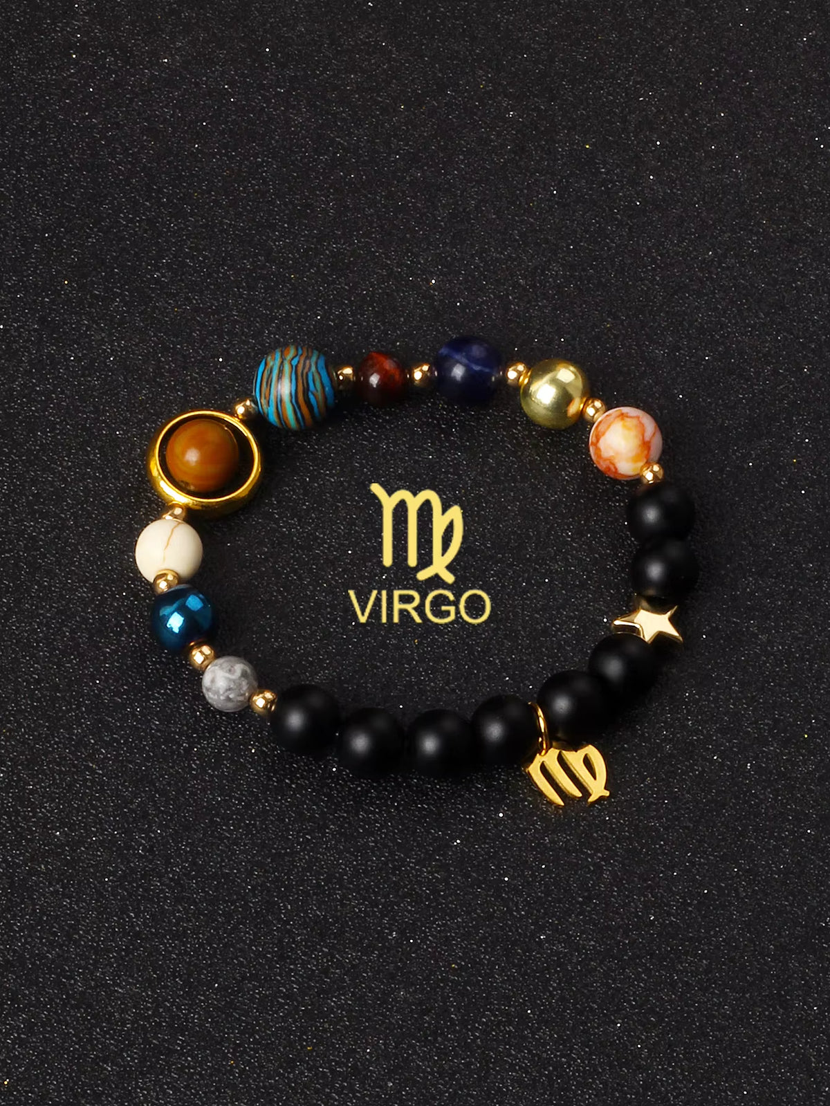 Natural Stone Zodiac Bracelet — 12 Constellations