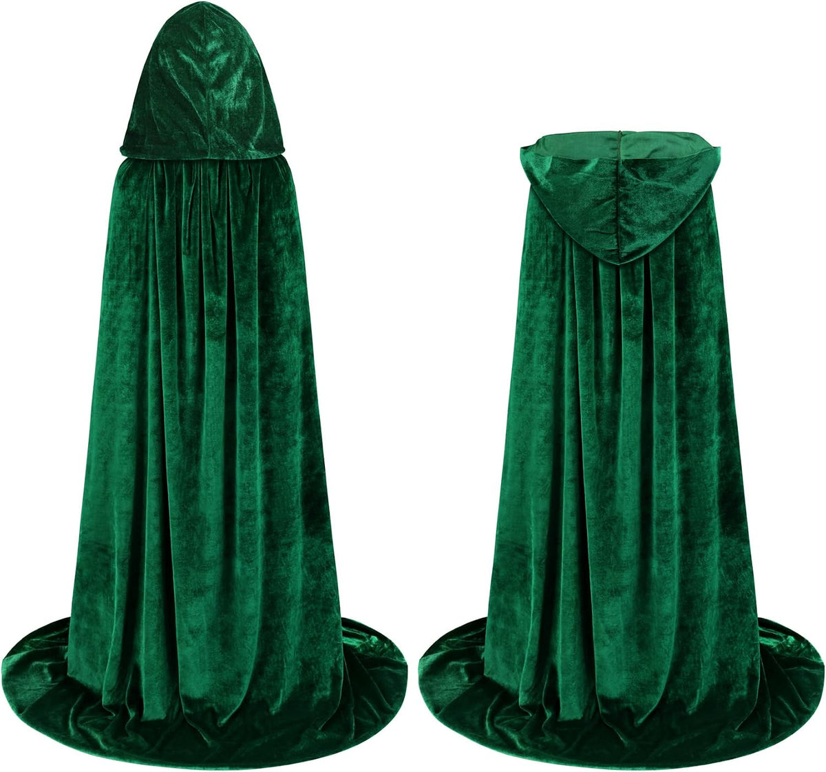 Hooded Velvet Cape — Halloween Cosplay Cloak (Witch/Vampire/Wizard)