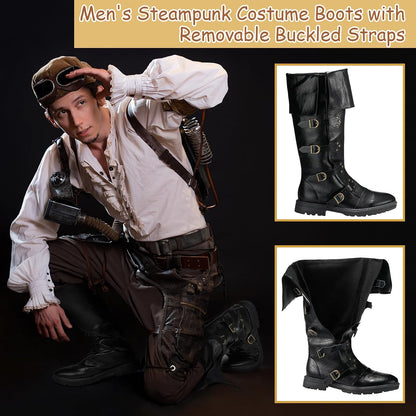Medieval Pirate Boots for Men Women Renaissance Boots
