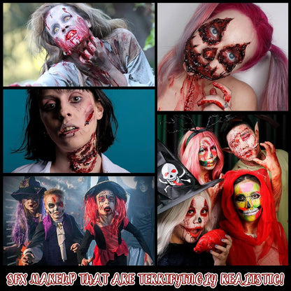 Halloween SFX Makeup Kit — Liquid Latex, Fake Blood & Scar Wax Set