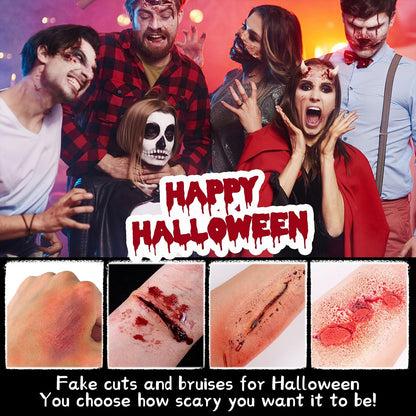 Halloween SFX Makeup Kit — Liquid Latex, Fake Blood & Scar Wax Set