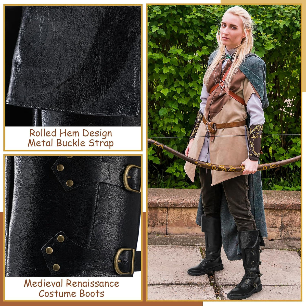Medieval Pirate Boots for Men Women Renaissance Boots