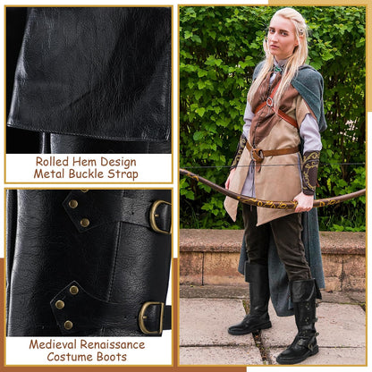 Medieval Pirate Boots for Men Women Renaissance Boots