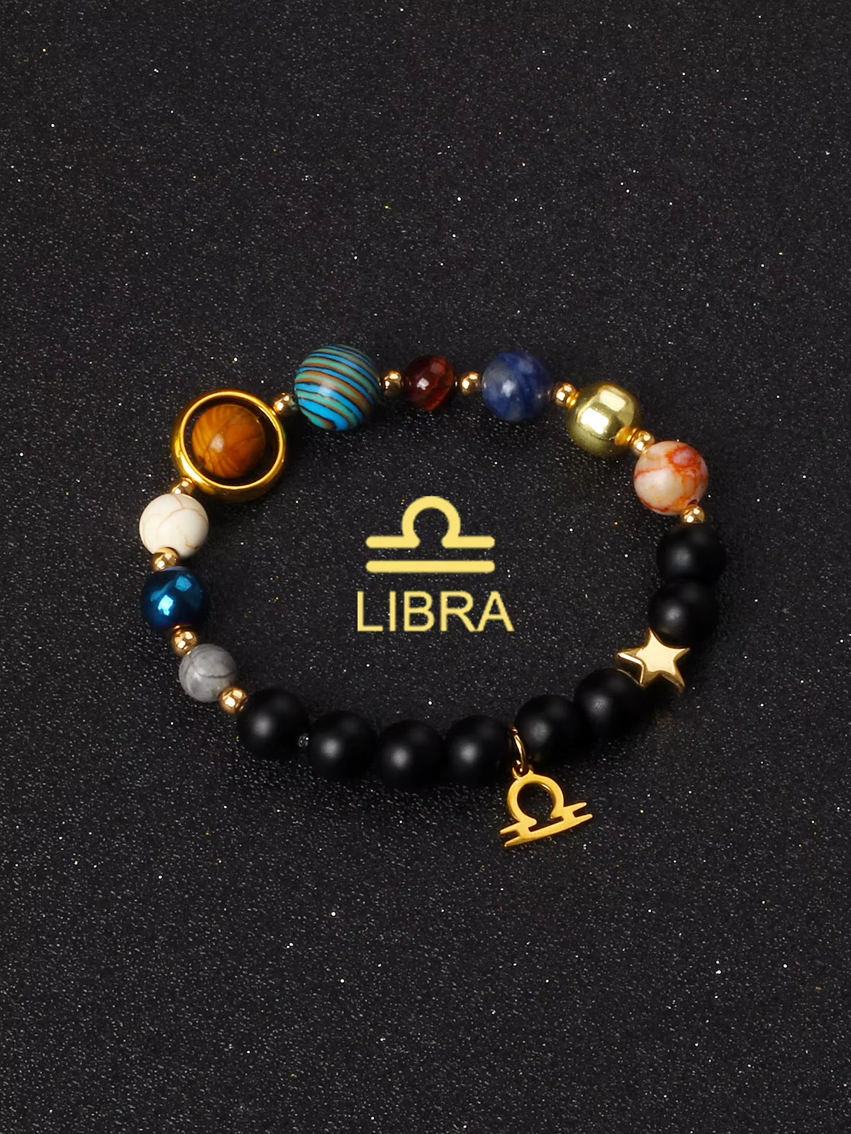 Natural Stone Zodiac Bracelet — 12 Constellations
