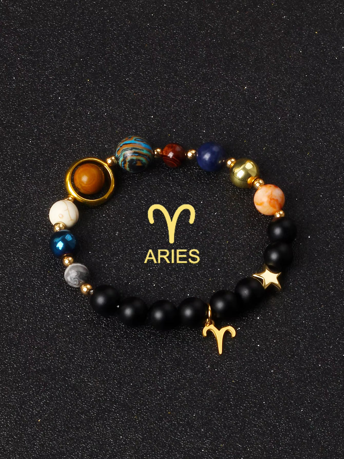 Natural Stone Zodiac Bracelet — 12 Constellations