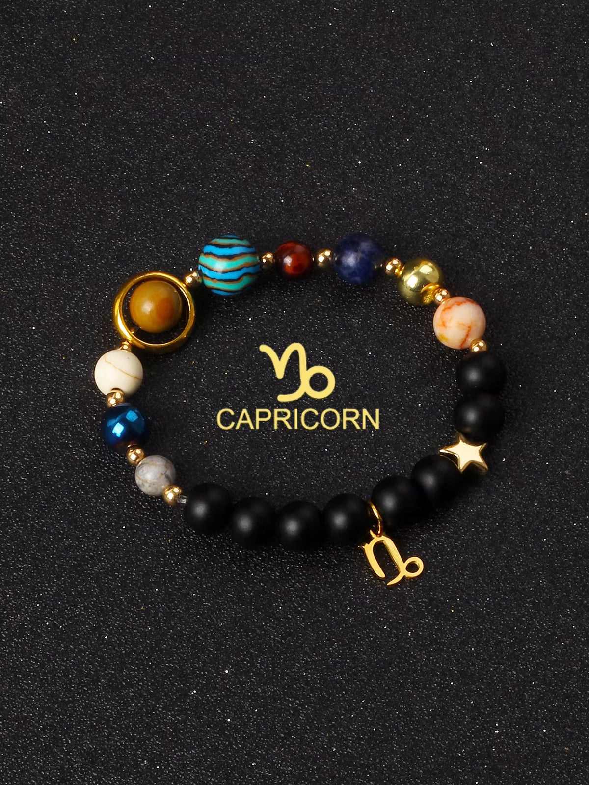 Natural Stone Zodiac Bracelet — 12 Constellations